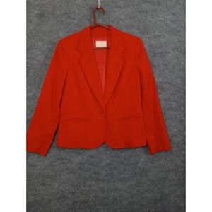 Vintage Pendleton Wool Blazer Women's Size 8 Red Single Button Classic